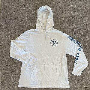 American Eagle White Super Soft Men’s Lightweight Hoodie